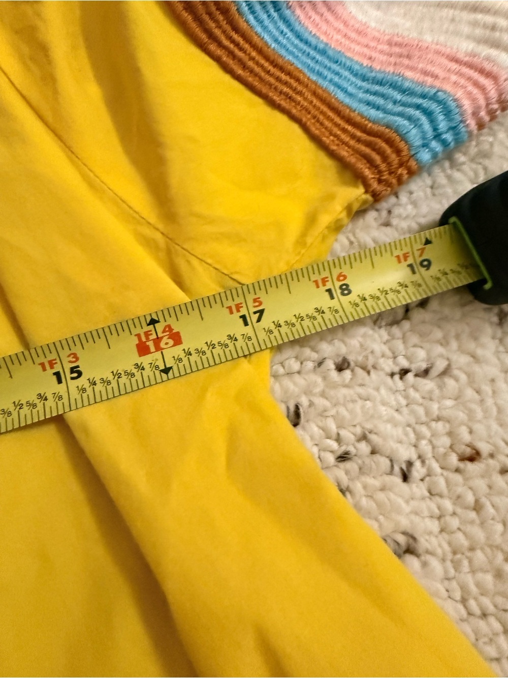 Corey Lynn Calter Yellow Dress with Multicolor Trim - Picture 6 of 7